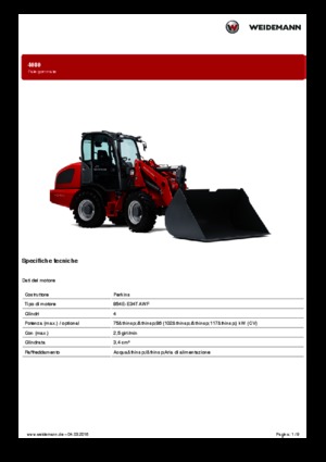 Cargadoras de ruedas Weidemann 4080