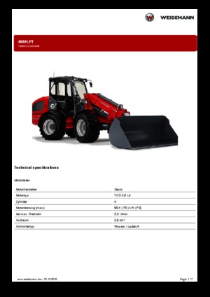 Cargadoras de ruedas Weidemann 4080LPT