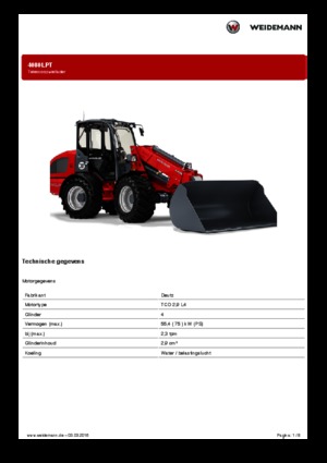 Cargadoras de ruedas Weidemann 4080LPT
