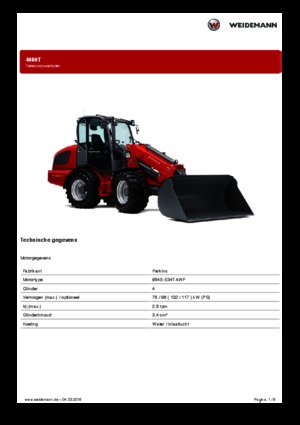 Cargadoras de ruedas Weidemann 4080T