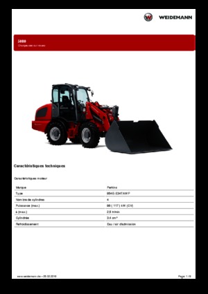 Cargadoras de ruedas Weidemann 5080T