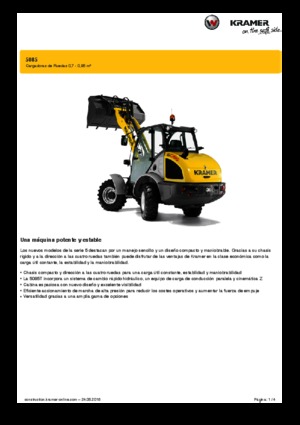 Cargadoras de ruedas Kramer 5085