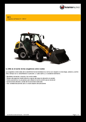 Cargadoras de ruedas Kramer 8075