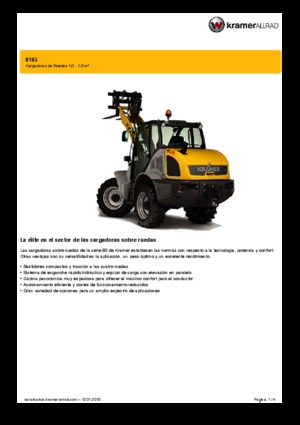 Cargadoras de ruedas Kramer 8105