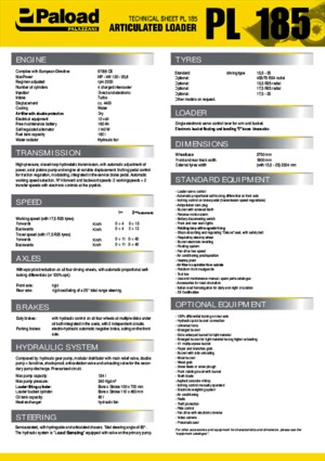 Cargadoras de ruedas Palazzani PL 185