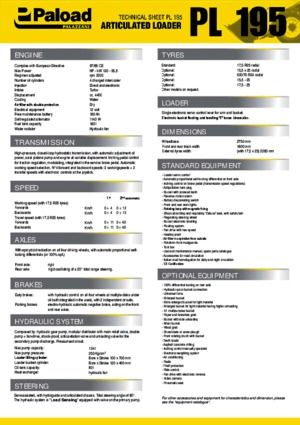 Cargadoras de ruedas Palazzani PL 195