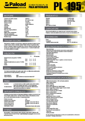 Cargadoras de ruedas Palazzani PL 195