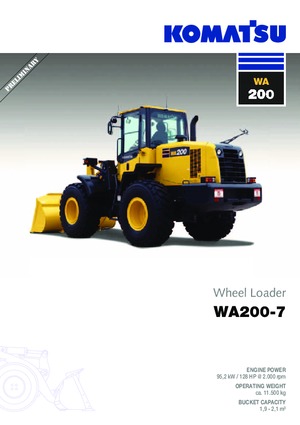 Cargadoras de ruedas Komatsu WA200-7