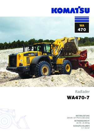 Cargadoras de ruedas Komatsu WA470-7