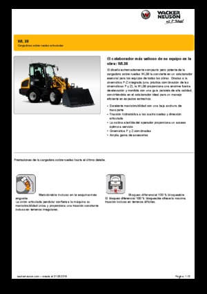Cargadoras de ruedas Wacker Neuson WL38