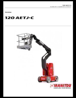 Plataformas articuladas de ruedas Manitou 120 AETJ C