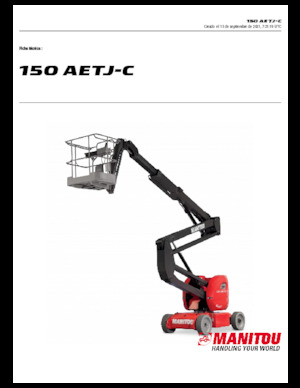 Plataformas articuladas de ruedas Manitou 150 AETJ C
