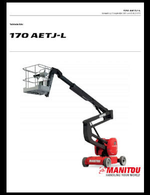 Plataformas articuladas de ruedas Manitou 170 AETJ L