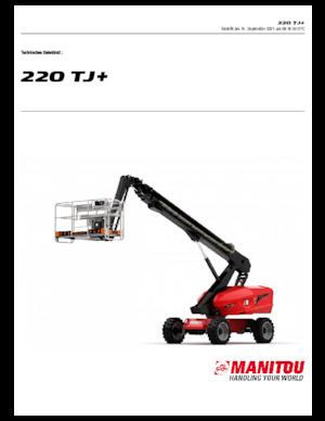 Plataformas articuladas de ruedas Manitou 220 TJ+