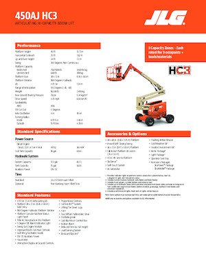 Plataformas articuladas de ruedas JLG 450AJ HC3