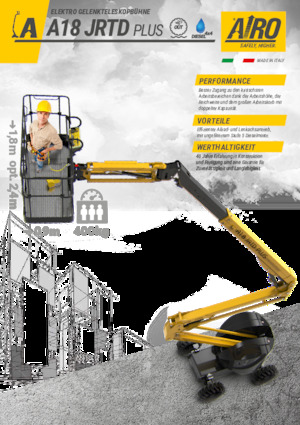 Plataformas articuladas de ruedas AIRO A18 JRTD PLUS