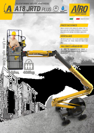 Plataformas articuladas de ruedas AIRO A18 JRTD PLUS