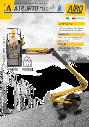 Plataformas articuladas de ruedas AIRO A18 JRTD PLUS