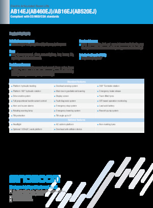 Plataformas articuladas de ruedas Sinoboom AB14EJ 
