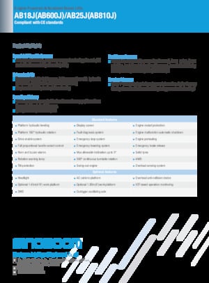 Plataformas articuladas de ruedas Sinoboom AB25J 