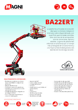 Plataformas articuladas de ruedas MAGNI BA22ERT