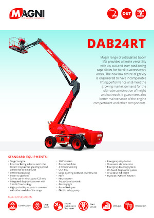 Plataformas articuladas de ruedas MAGNI DAB24RT