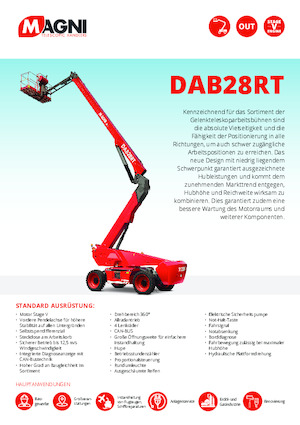 Plataformas articuladas de ruedas MAGNI DAB28RT