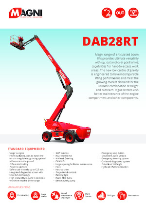 Plataformas articuladas de ruedas MAGNI DAB28RT