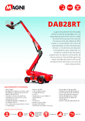 Plataformas articuladas de ruedas MAGNI DAB28RT