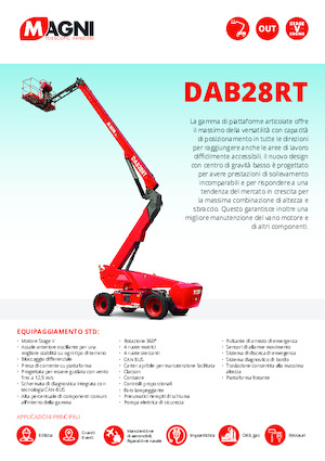 Plataformas articuladas de ruedas MAGNI DAB28RT