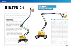 Plataformas articuladas de ruedas XCMG GTBZ14J