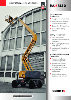 Plataformas articuladas de ruedas Haulotte HA26 RTJ O