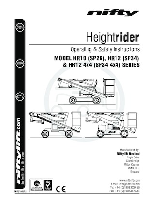 Plataformas articuladas de ruedas Niftylift HR 10 N
