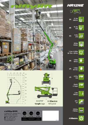 Plataformas articuladas de ruedas Niftylift HR12NE
