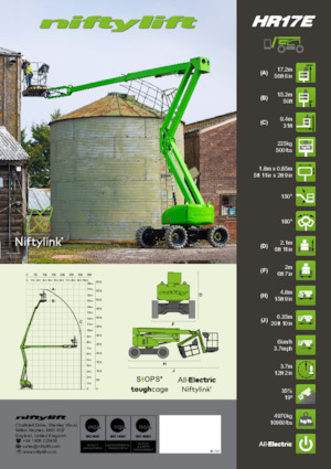 Plataformas articuladas de ruedas Niftylift HR17E