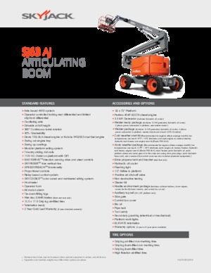 Plataformas articuladas de ruedas Skyjack SJ63 AJ+
