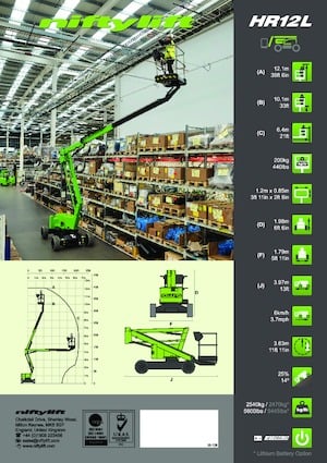 Plataformas articuladas de ruedas Niftylift SP34L
