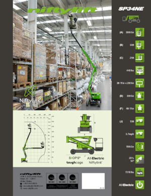 Plataformas articuladas de ruedas Niftylift SP34NE