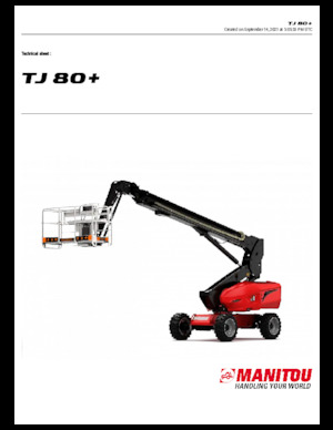 Plataformas telescópicas de ruedas Manitou TJ80+ 