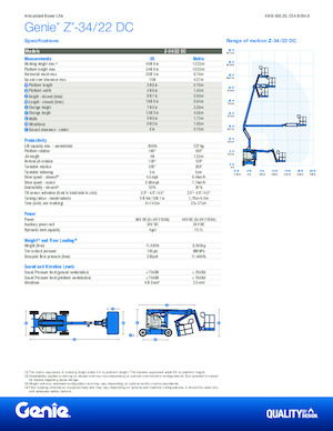Plataformas articuladas de ruedas Genie Z-34/22 DC