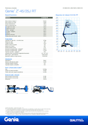 Plataformas articuladas de ruedas Genie Z-45/25J RT