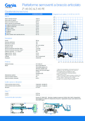 Plataformas articuladas de ruedas Genie Z-45 FE