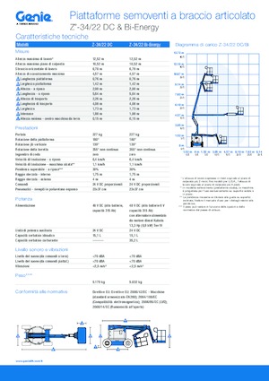 Plataformas articuladas de ruedas Genie Z-34/22 DC