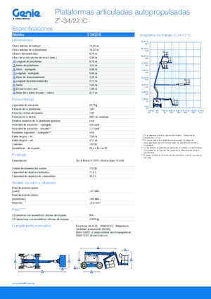 Plataformas articuladas de ruedas Genie Z-34/22 IC