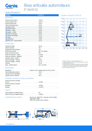 Plataformas articuladas de ruedas Genie Z-34/22 IC