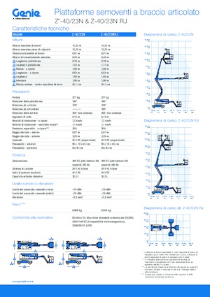 Plataformas articuladas de ruedas Genie Z-40/23N