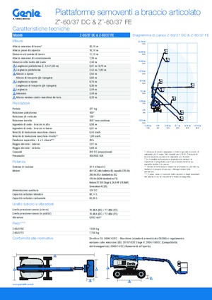 Plataformas articuladas de ruedas Genie Z-60 DC