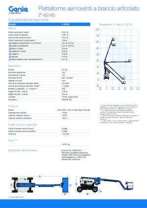 Plataformas articuladas de ruedas Genie Z-62/40
