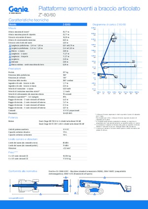 Plataformas articuladas de ruedas Genie Z-80/60