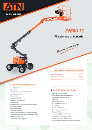 Plataformas articuladas de ruedas ATN ZEBRA 12